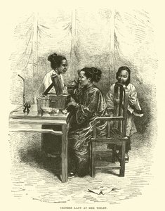 Dame chinoise à sa toilette - English School