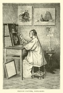 Peintre chinois, Hong-Kong - English School