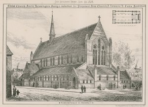 Église du Christ, North Kensington : design sélectionné pour la nouvelle église proposée - English School