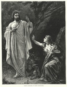 Le Christ apparaissant à Marie-Madeleine (gravure) - English School