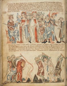 Le Christ devant Hérode et devant Pilate; Hérode se lave les mains; la flagellation du Christ - English School