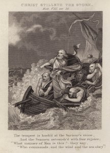 Le Christ apaise la tempête, Matthieu VIII, verset 26 - English School