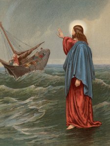 Christ marchant sur la mer, Saint Jean, VI, 20 - English School
