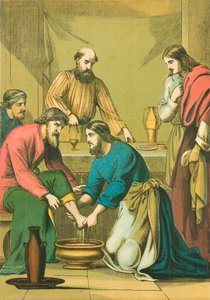 Le Christ lavant les pieds de ses disciples - English School
