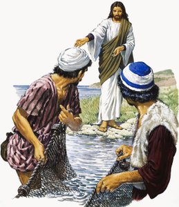 Christ avec des pêcheurs - English School