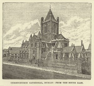 Cathédrale de Christchurch, Dublin, depuis le sud-est - English School
