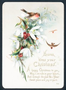 Carte de Noël - Que le ciel bénisse votre Noël - English School