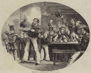 Noël dans une station étrangère (gravure) - English School
