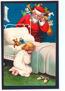 Carte postale de Noël, vers 1907