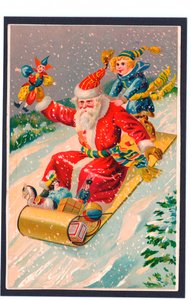 Carte postale de Noël, vers 1907