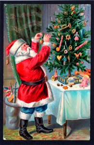 Carte postale de Noël, vers 1907