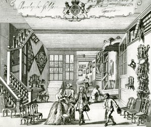 Christopher Gibson, fabricant de meubles (gravure) - English School