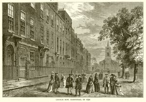 Church Row, Hampstead, en 1750 - English School