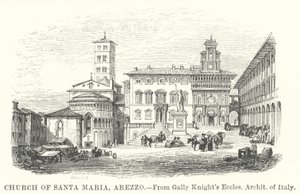 Église de Santa Maria, Arezzo (gravure) - English School