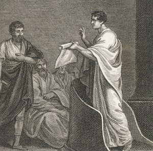 Cicéron accusant Catilina au Sénat - English School