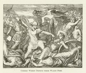 Femmes Cimbres défendent leur Fort de Chariots - English School