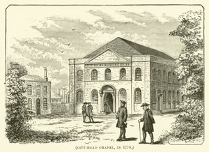 Chapelle de City-Road, en 1778 (gravure)