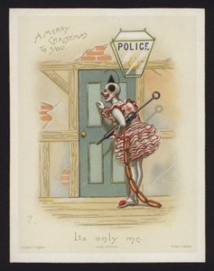 Clown frappant à la porte d