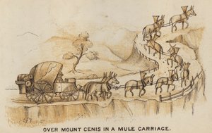 Coches et coaching : Sur le mont Cenis en voiture à mulets