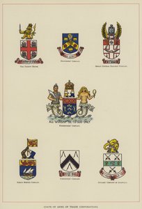 Armoiries des sociétés commerciales (lithographie couleur) - English School