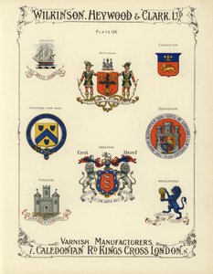 Armoiries des villes et cités britanniques - English School