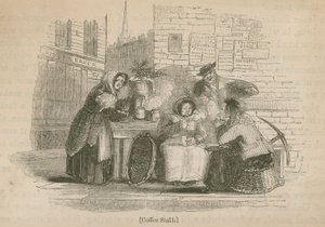 Étal de café dans une rue de Londres - English School