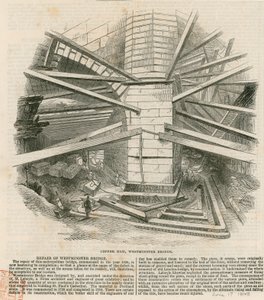 Cofferdam, Pont de Westminster