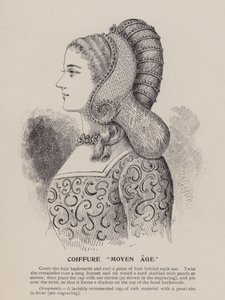 Coiffure "Moyen Age" (engraving)