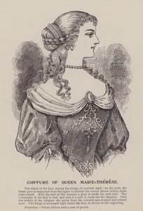 Coiffure de la reine Marie-Thérèse (gravure)