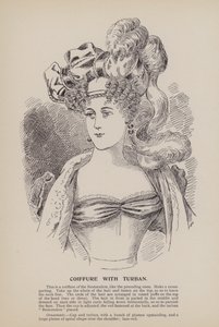 Coiffure avec turban (gravure) - English School