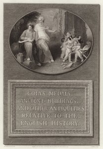 Pièces de monnaie, médailles, bâtiments anciens et autres antiquités relatives à l