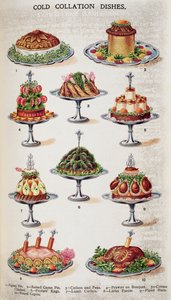 Plats de collation froide, de 