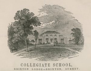 École collégiale, Brixton Lodge, Brixton, Surrey - English School