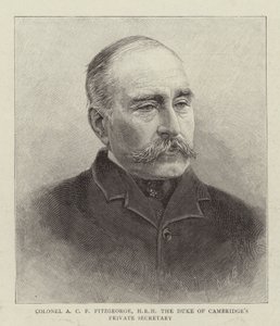 Colonel A C F Fitzgeorge, secrétaire privé de SAR le duc de Cambridge (gravure) - English School