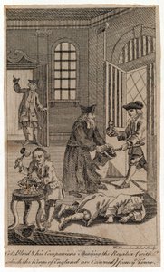 Le colonel Blood et ses compagnons volant les joyaux de la couronne