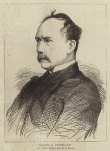 Colonel R Phayre, CB (gravure) - English School