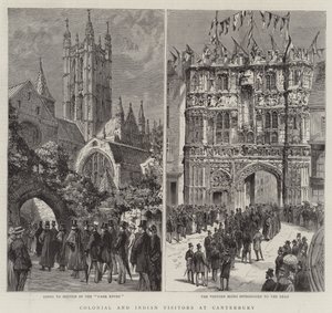 Visiteurs coloniaux et indiens à Canterbury - English School