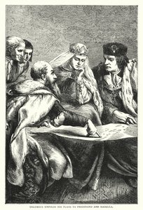 Colomb présente ses plans à Ferdinand et Isabelle - English School
