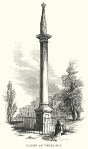 Colonne à Weybridge (gravure) - English School