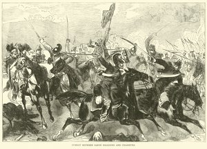 Combat entre dragons saxons et chasseurs, septembre 1870 - English School