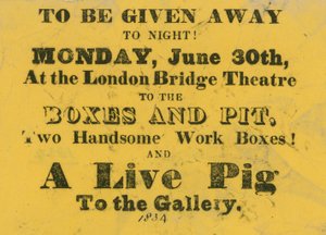 Prix de concours à distribuer au London Bridge Theatre - English School