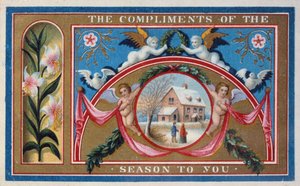 "Compliments de la saison", carte victorienne