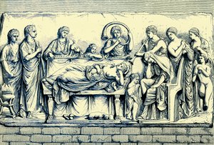 Conclamatio sur le mort, illustration de History of Rome par Victor Duruy, publiée en 1884 - English School