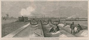 Fondation en béton pour les tunnels de sortie nord
