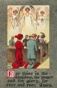 Congrégation récitant le Notre Père