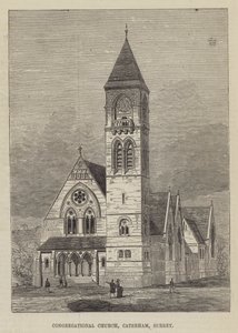 Église congrégationaliste, Caterham, Surrey (gravure) - English School