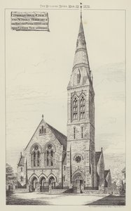 Église et écoles congrégationalistes, Woodford (gravure) - English School