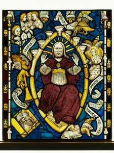 Panneau conservé de la Grande Fenêtre Est à York Minster : 