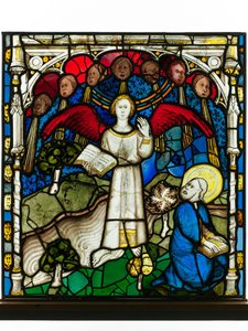 Panneau conservé de la Grande Fenêtre Est à York Minster : 