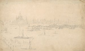 Construction du Pont de Waterloo, Londres - English School